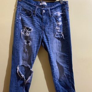 Abercrombie and fitch ripped skinny jeans